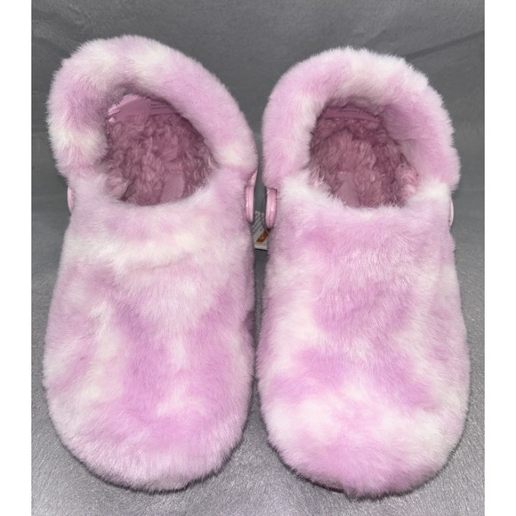 Crocs Classic Fur Sure Lined Clogs  Pink and White 207303 Women's  7 Men's 5 NWT - Picture 7 of 15